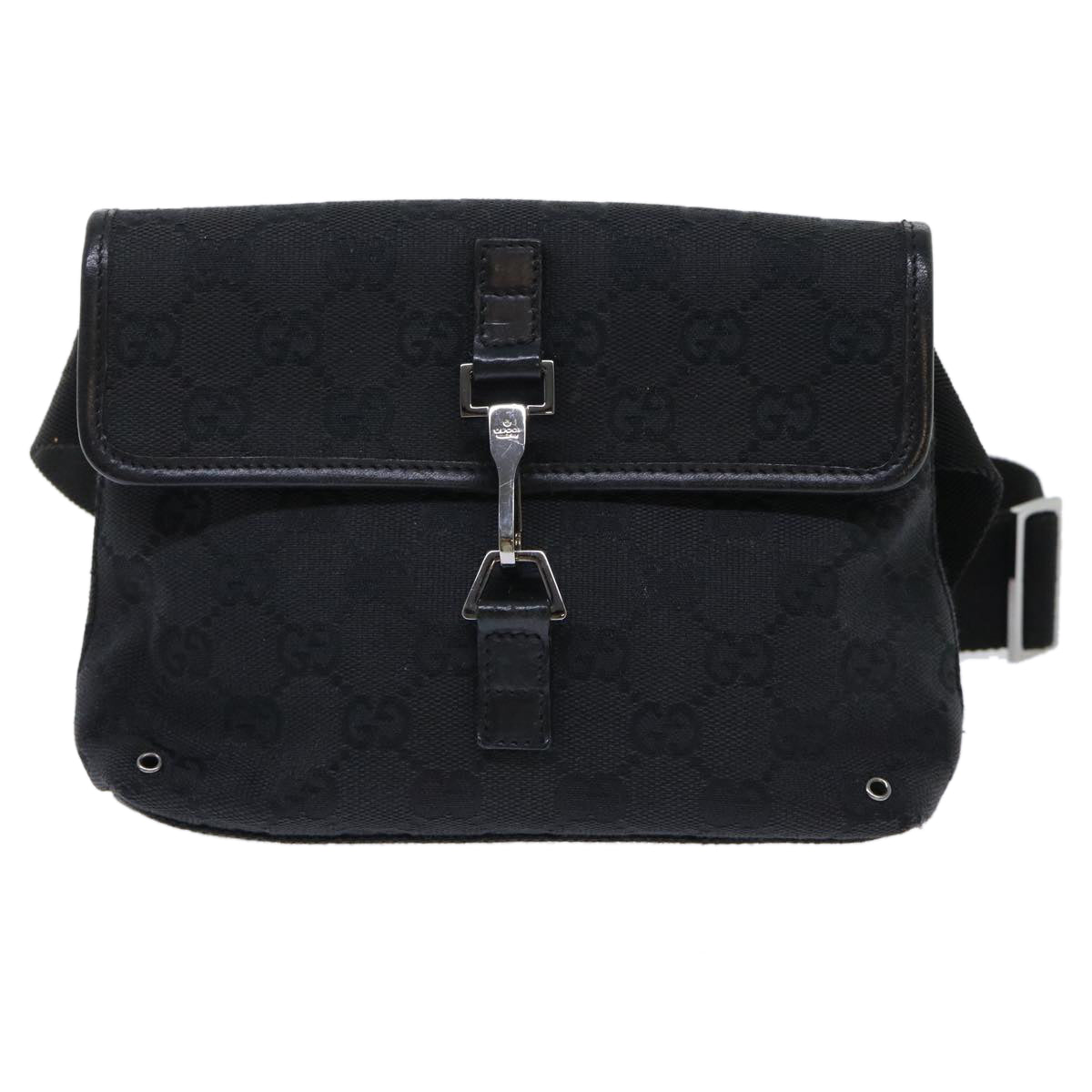 Gucci Gg Canvas Black Canvas Shoulder Bag ()