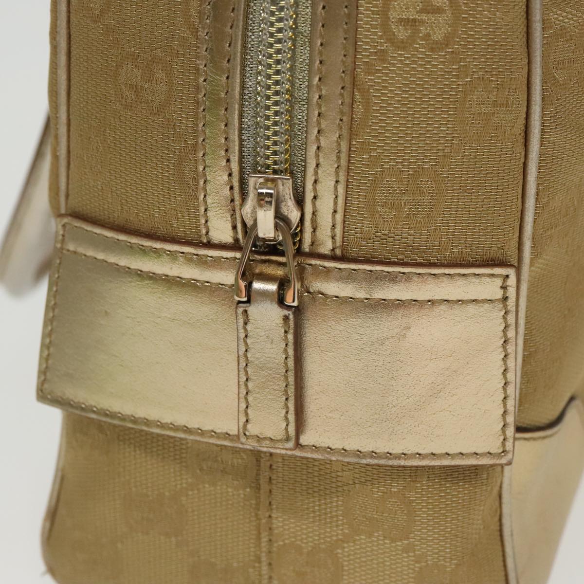 Gucci Gold Canvas Handbag ()