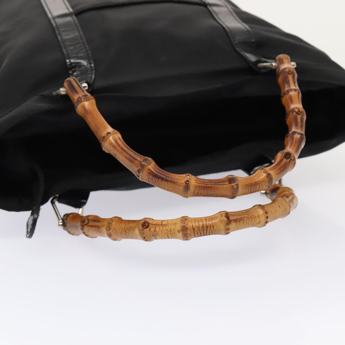 Gucci Bamboo Black Synthetic Handbag ()