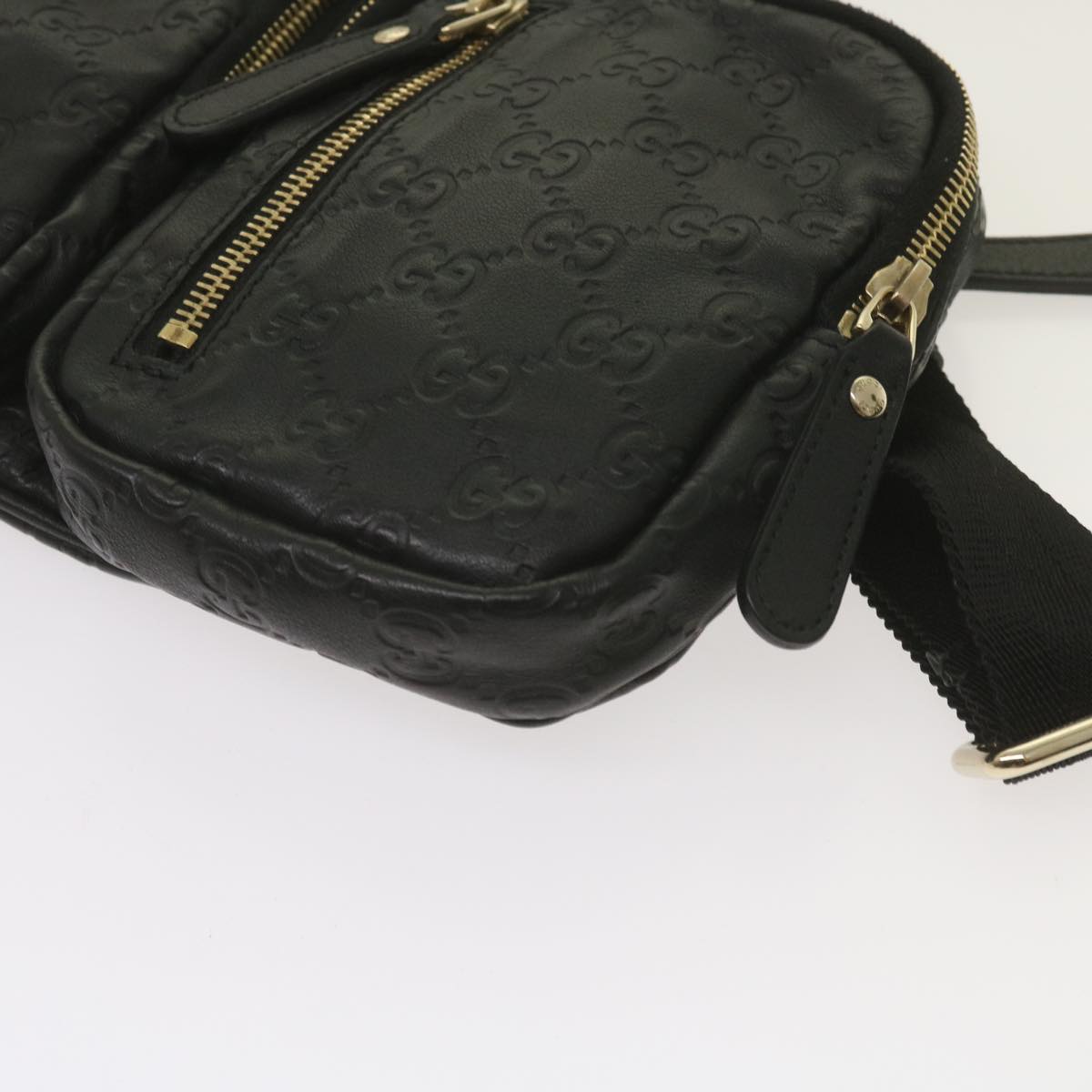 Gucci Gg Signature Black Leather Shoulder Bag ()