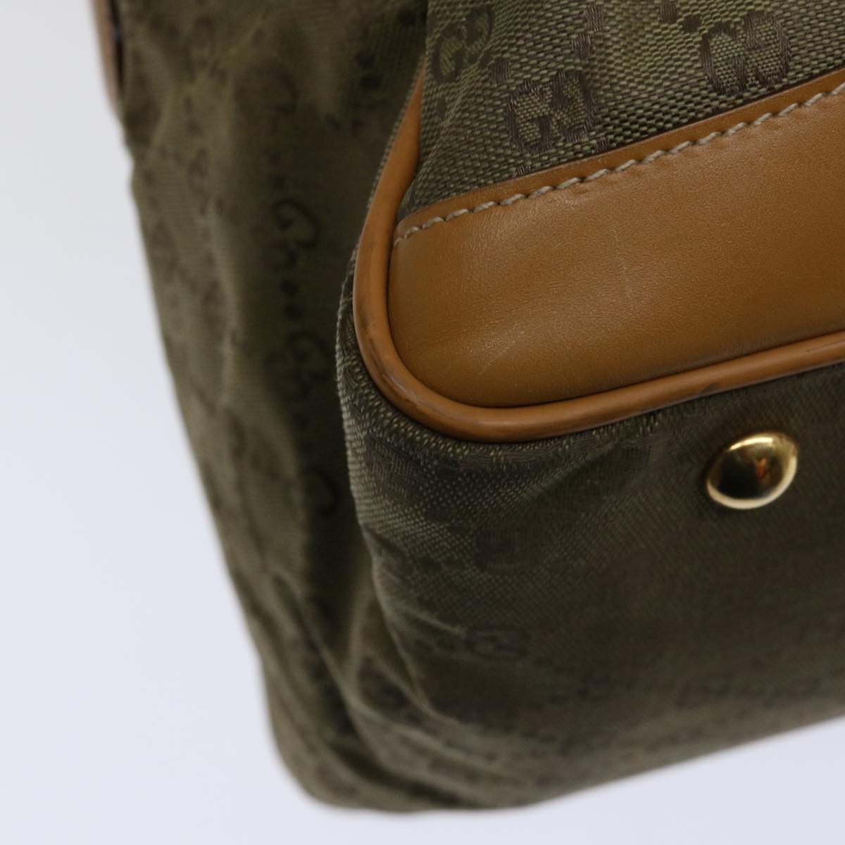 Gucci Gg Canvas Khaki Canvas Travel Bag ()