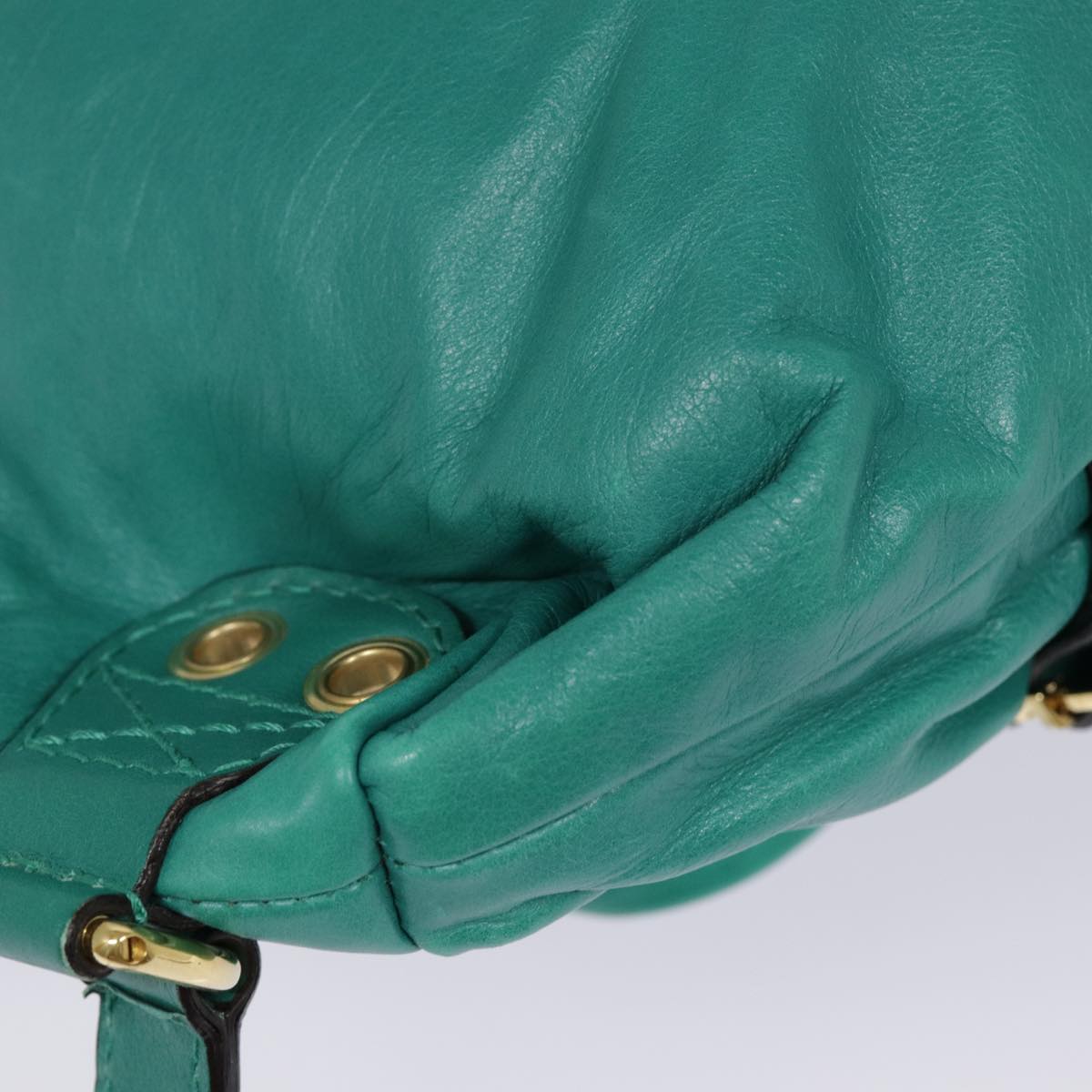 Gucci Green Leather Backpack Bag ()