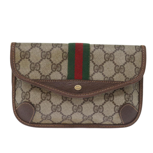 Gucci Sherry Beige Leather Clutch Bag ()
