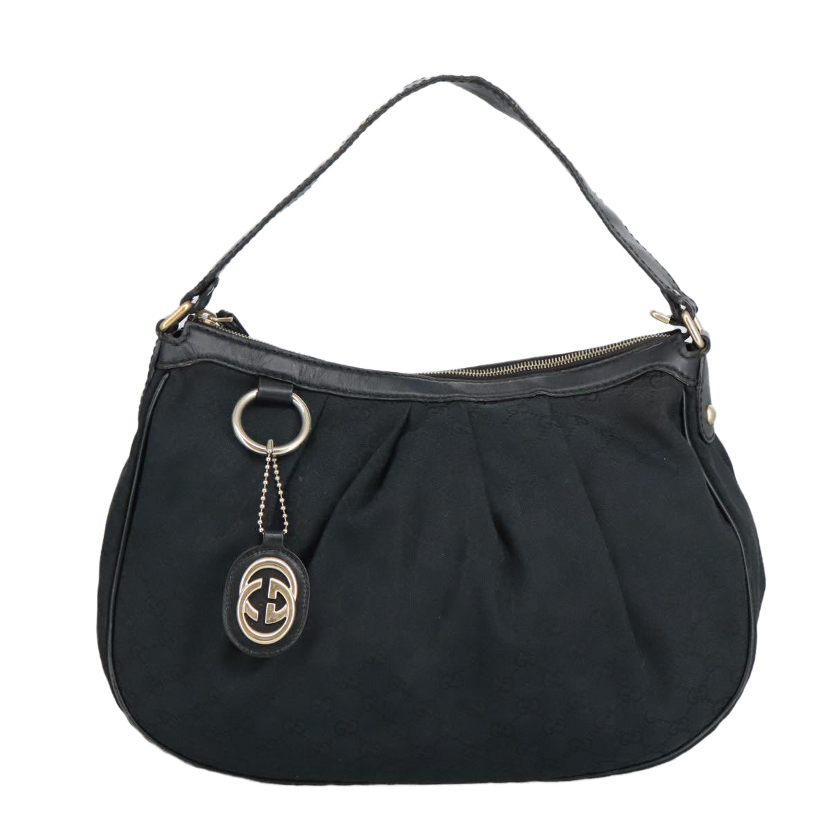 Gucci Sukey Black Canvas Shoulder Bag ()