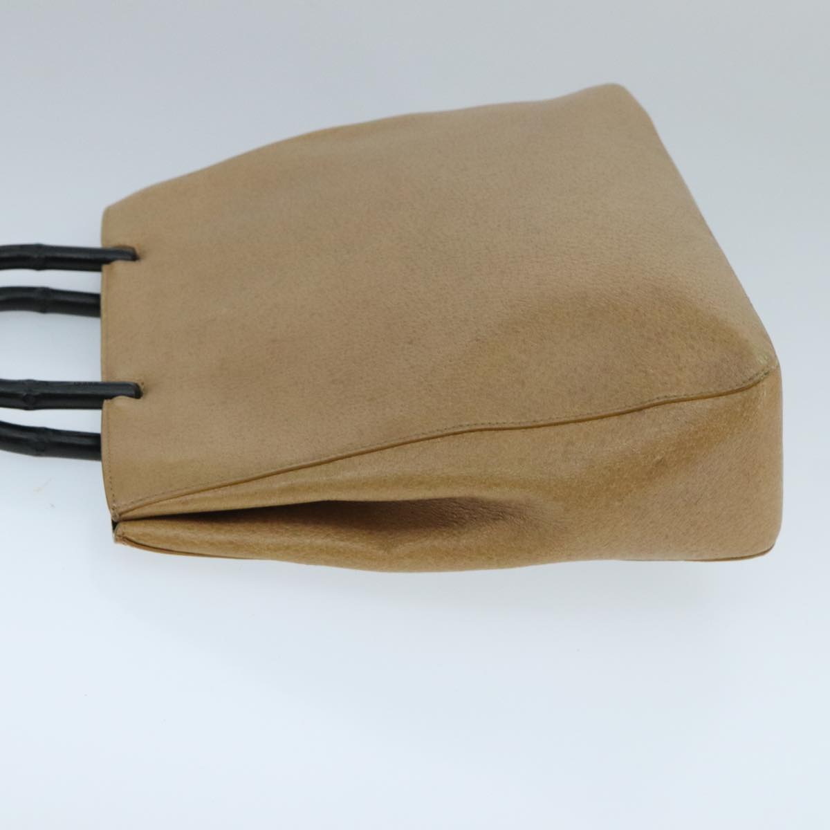 Gucci Bamboo Beige Leather Handbag ()