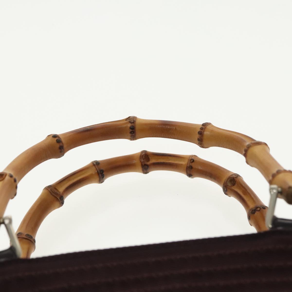 Gucci Bamboo Burgundy Synthetic Handbag ()