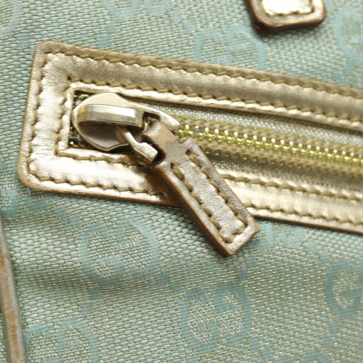 Gucci Bowling Blue Canvas Handbag ()