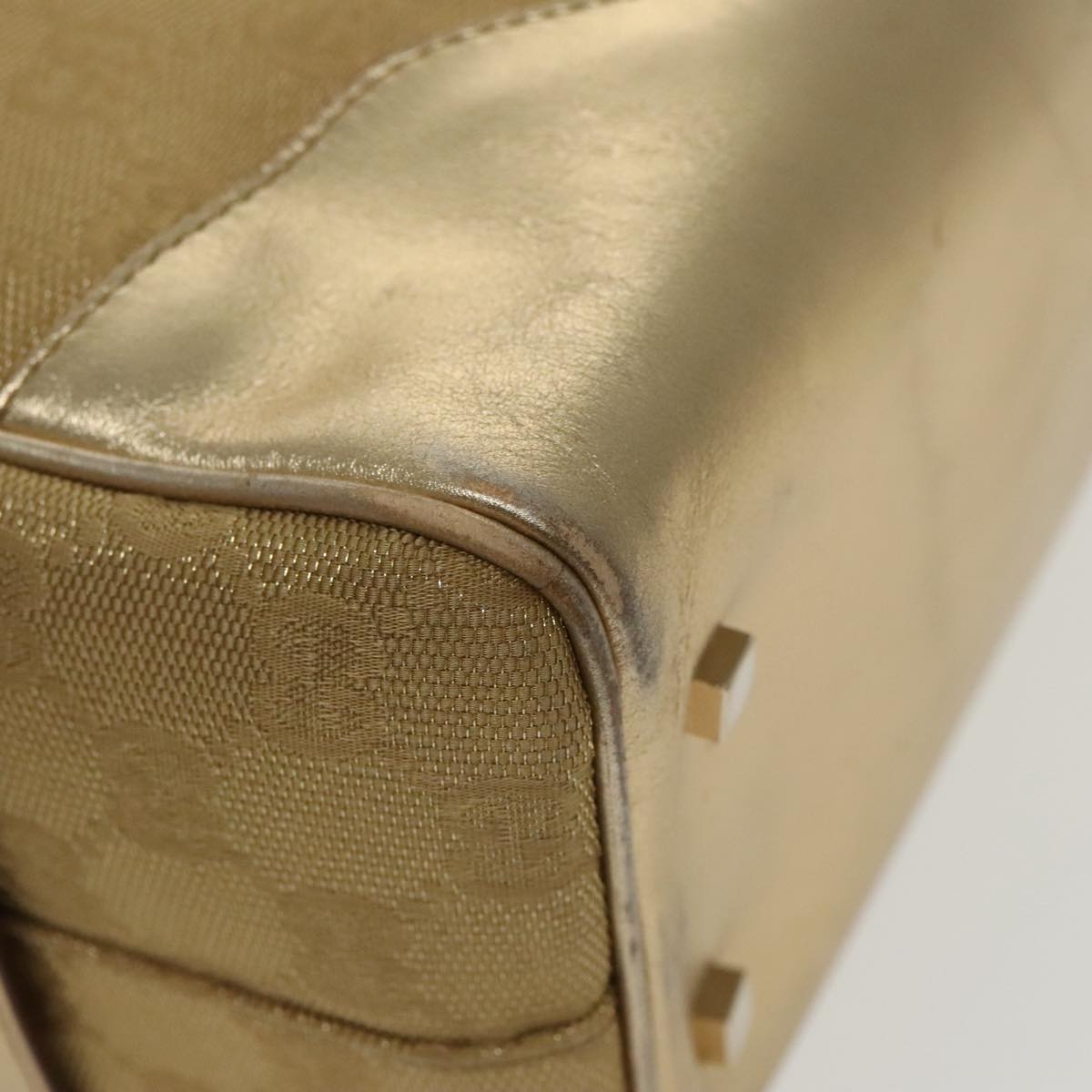 Gucci Gold Canvas Handbag ()