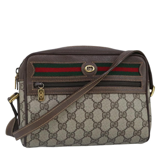 Gucci Ophidia Beige Canvas Shoulder Bag ()