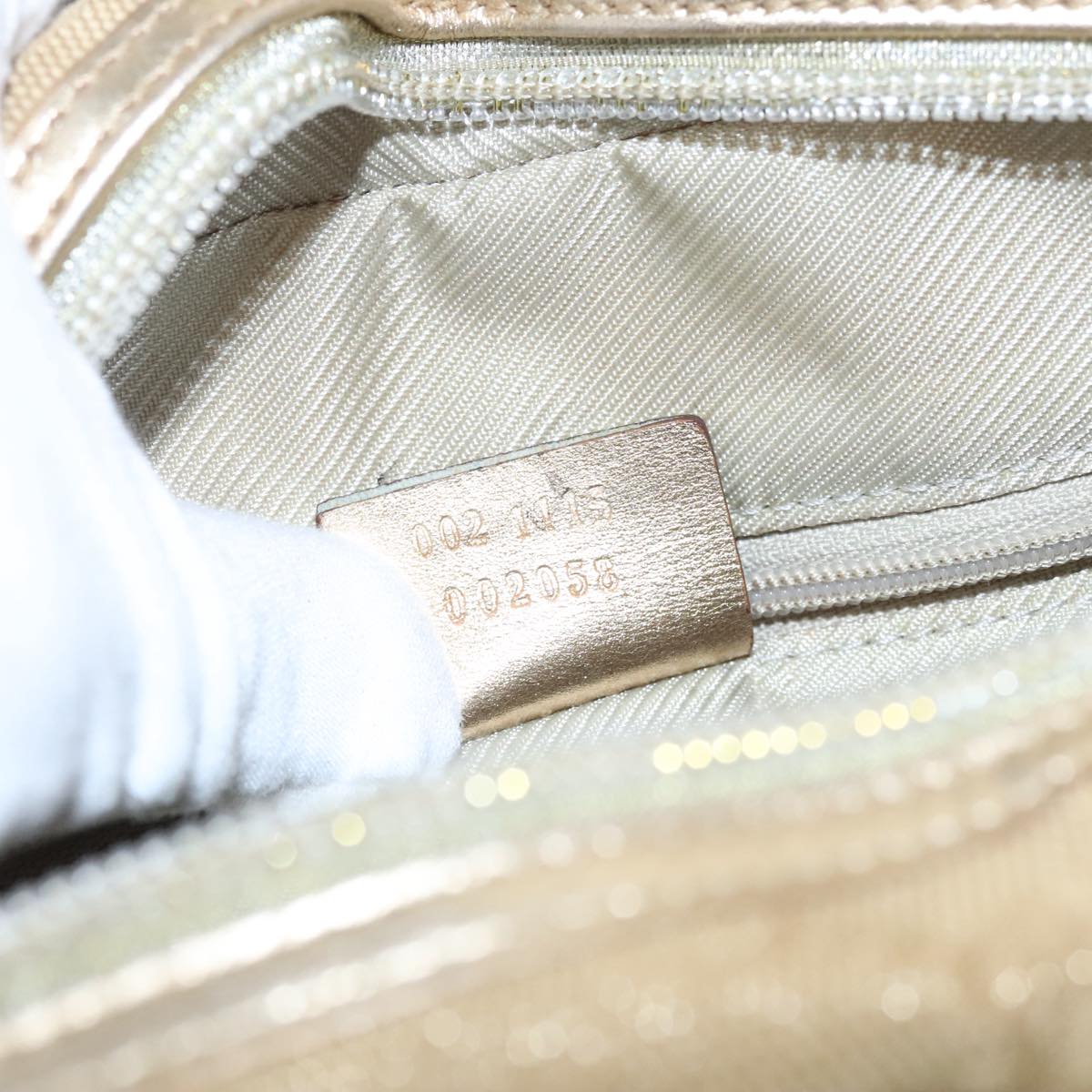 Gucci Gold Canvas Handbag ()