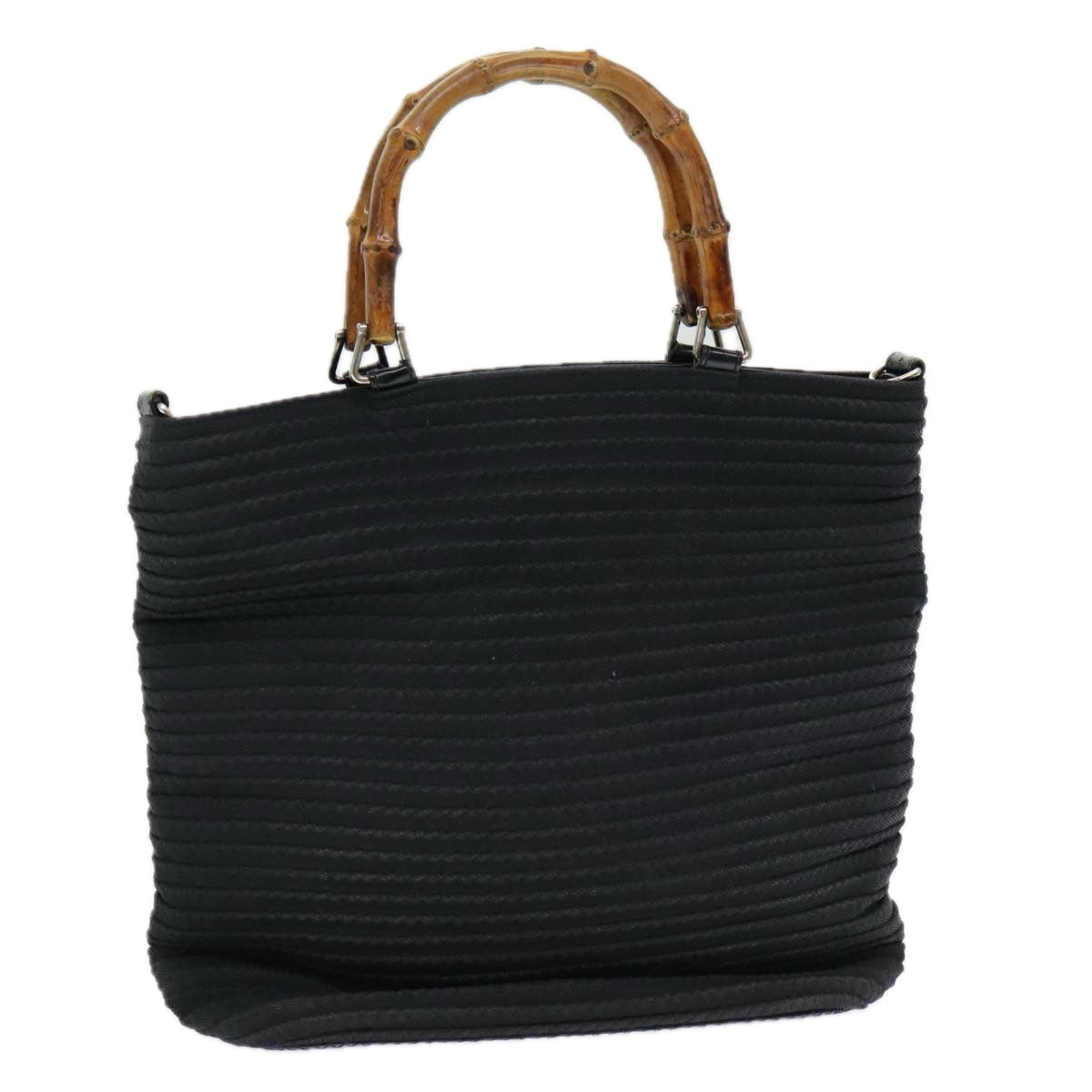 Gucci Bamboo Black Synthetic Handbag ()
