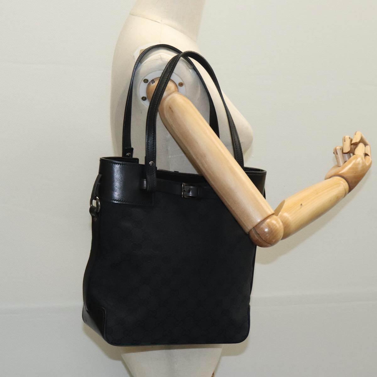 Gucci Black Canvas Tote Bag ()