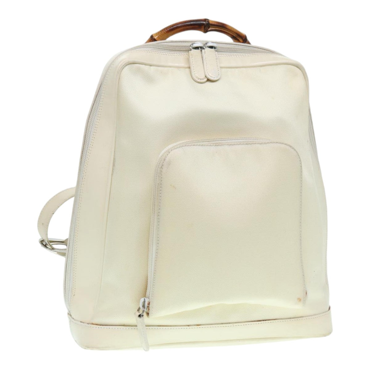 Gucci Bamboo White Leather Shoulder Bag ()