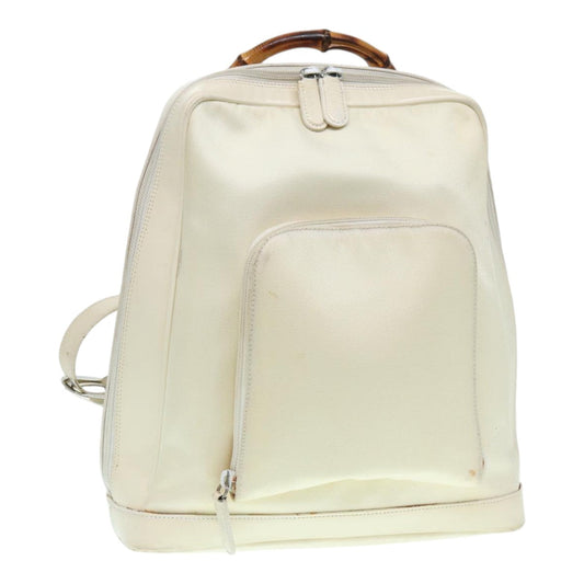 Gucci Bamboo White Leather Shoulder Bag ()