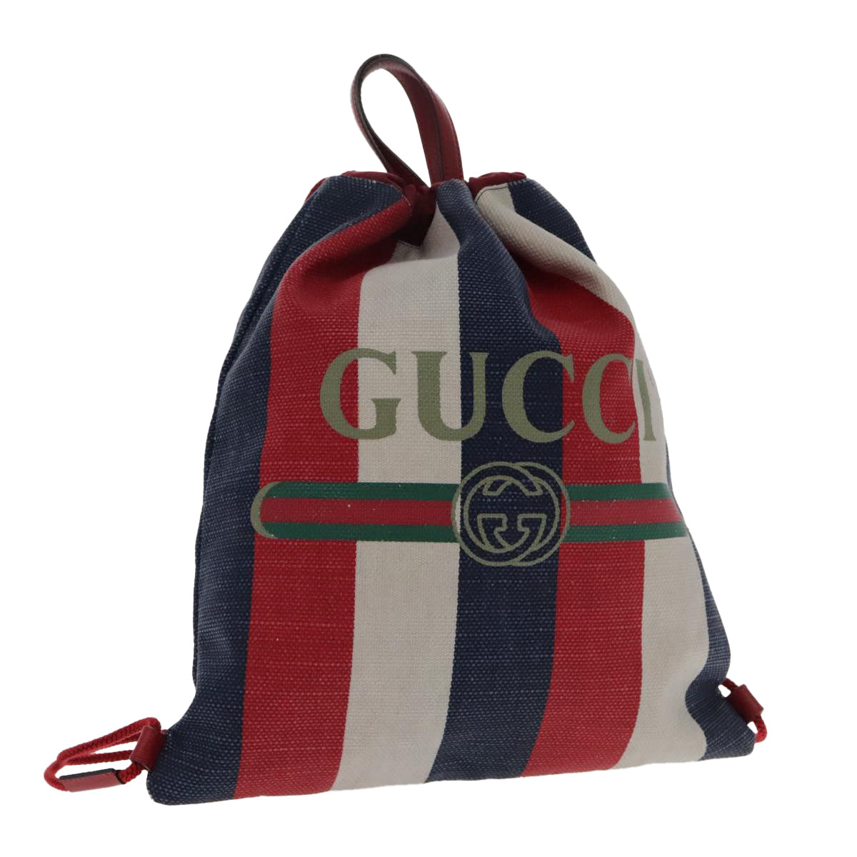 Gucci Blue Canvas Backpack Bag ()