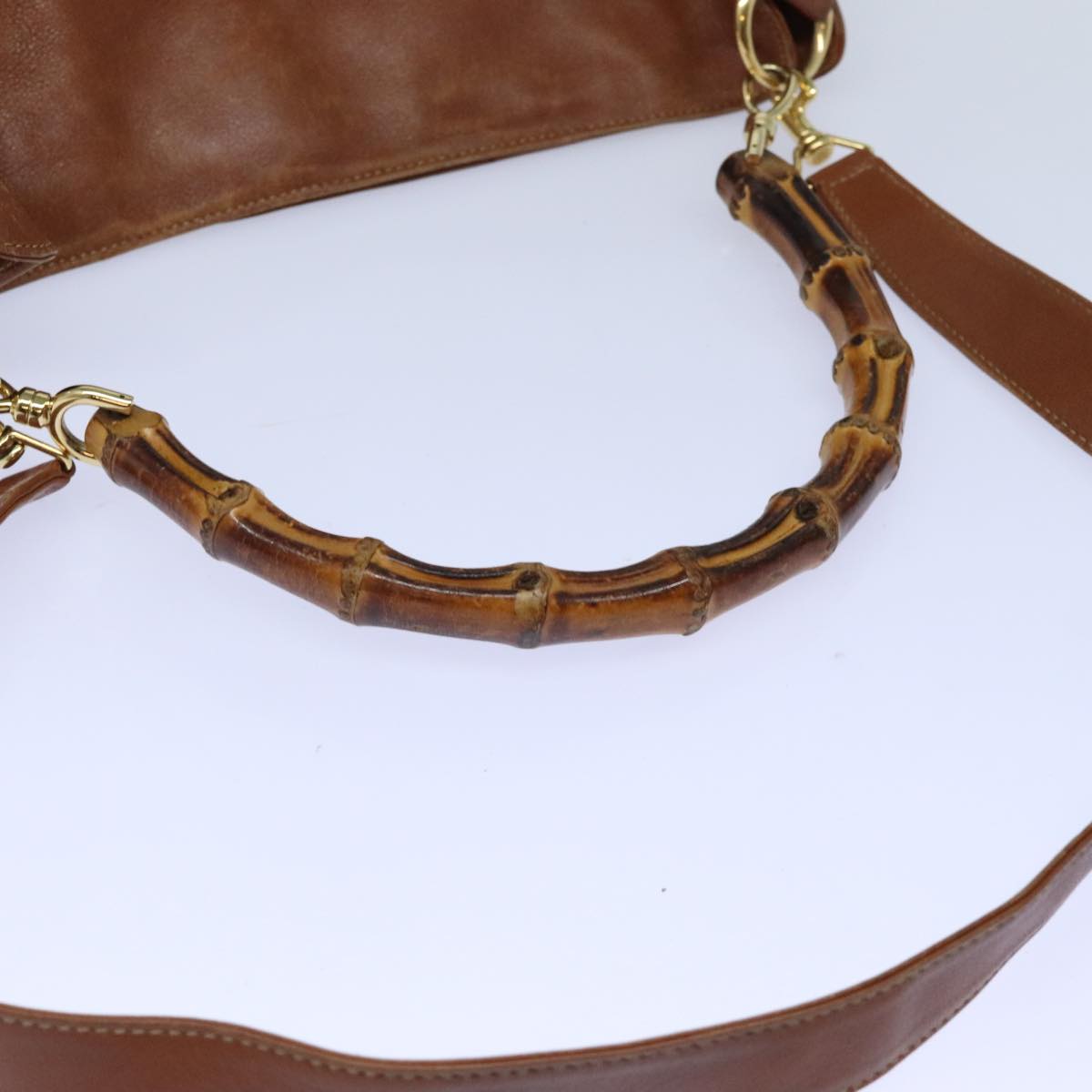 Gucci Bamboo Brown Leather Shoulder Bag ()