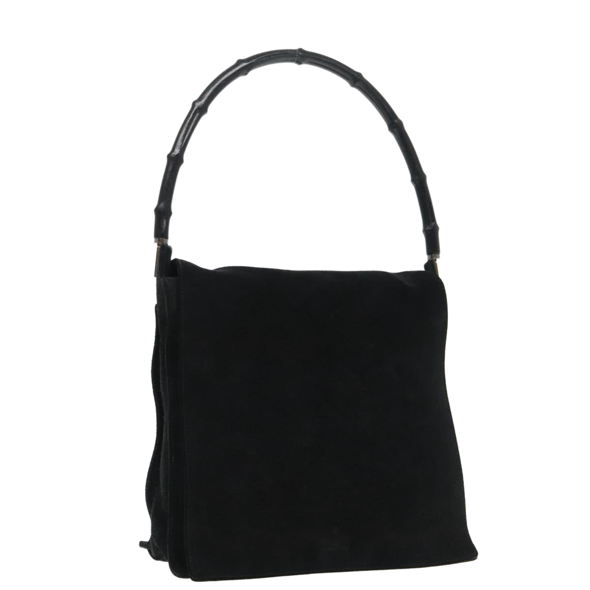 Gucci Bamboo Black Suede Shoulder Bag ()