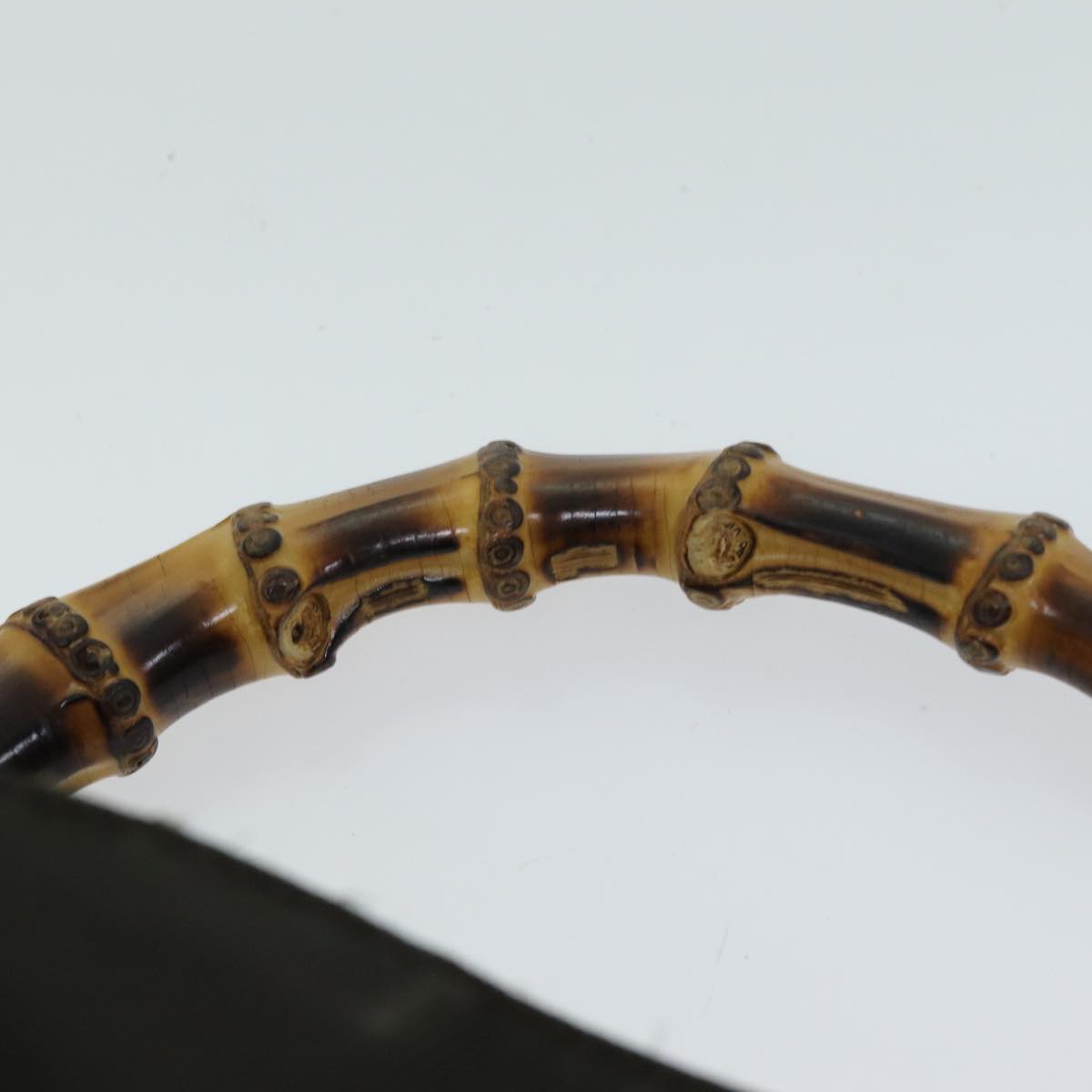 Gucci Bamboo Khaki Synthetic Handbag ()