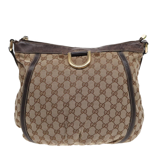 Gucci Abbey Brown Canvas Shoulder Bag ()