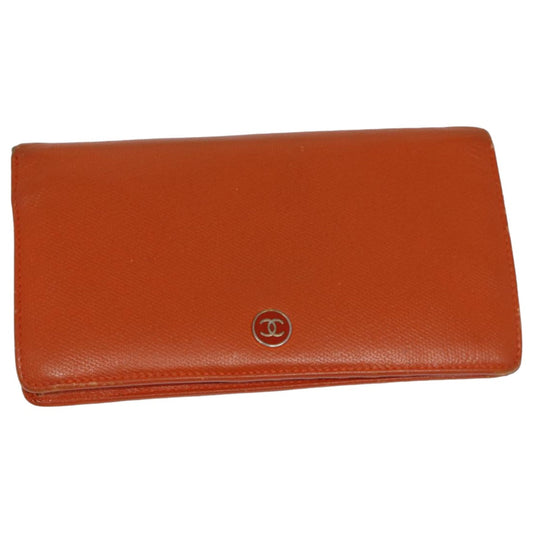 Chanel Orange Leather Wallet  ()