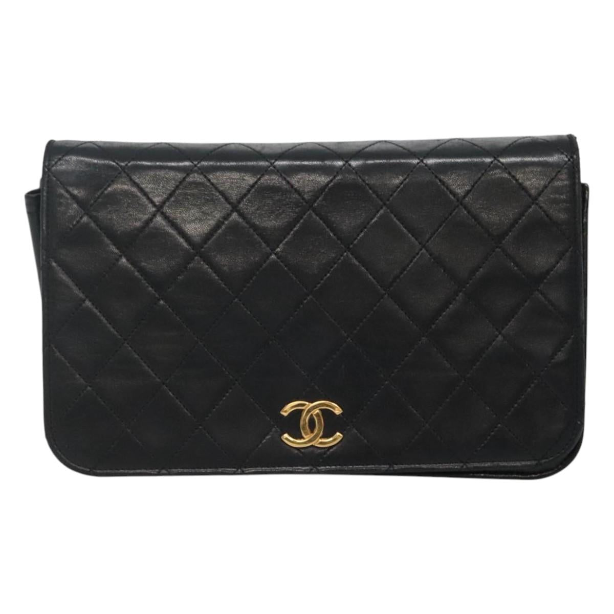Chanel Wallet On Chain Black Leather Shoulder Bag ()