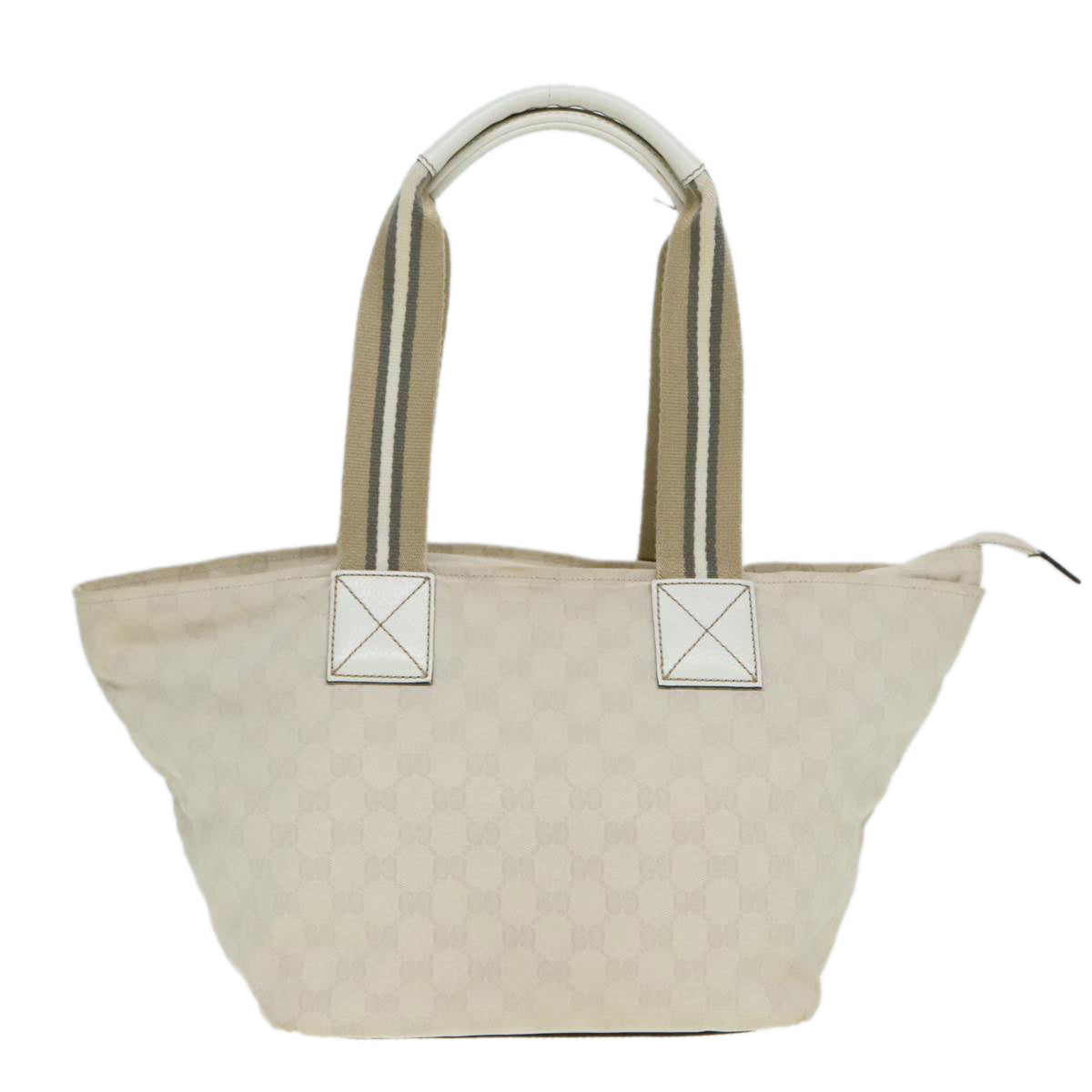 Gucci Sherry White Canvas Tote Bag ()