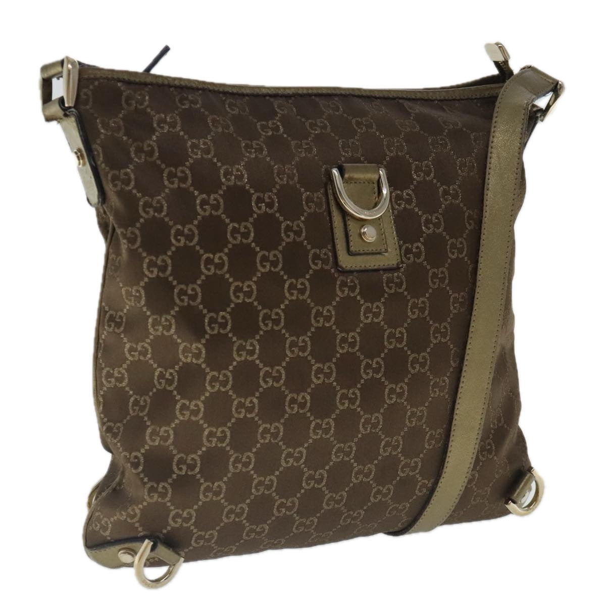 Gucci Abbey Brown Canvas Shoulder Bag ()