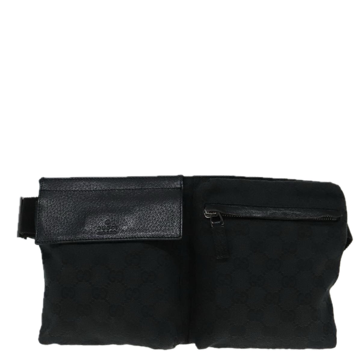 Gucci Black Canvas Shoulder Bag ()