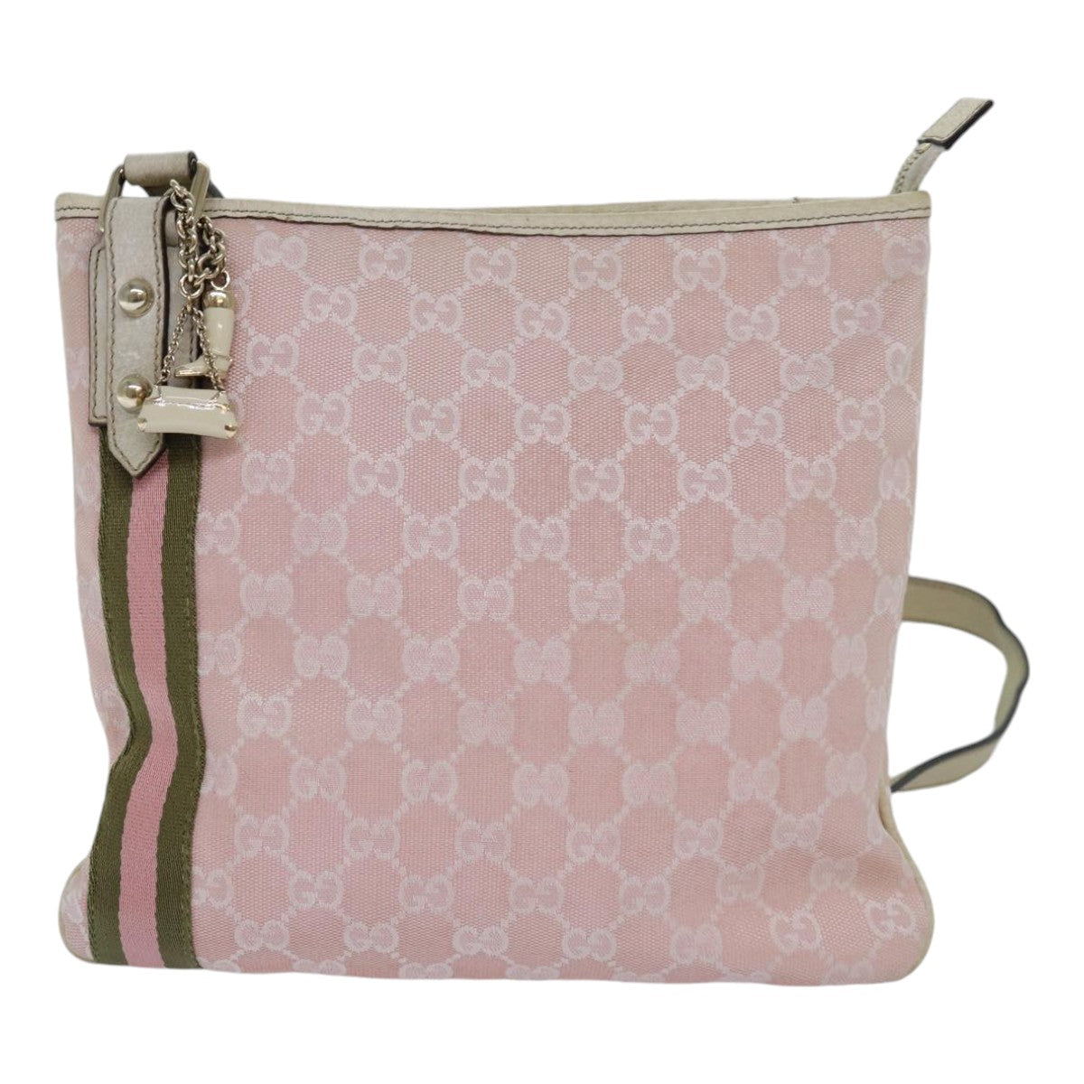 Gucci Gg Canvas Pink Canvas Shoulder Bag ()