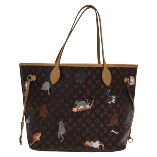 Louis Vuitton Neverfull Mm Black Canvas Tote Bag ()