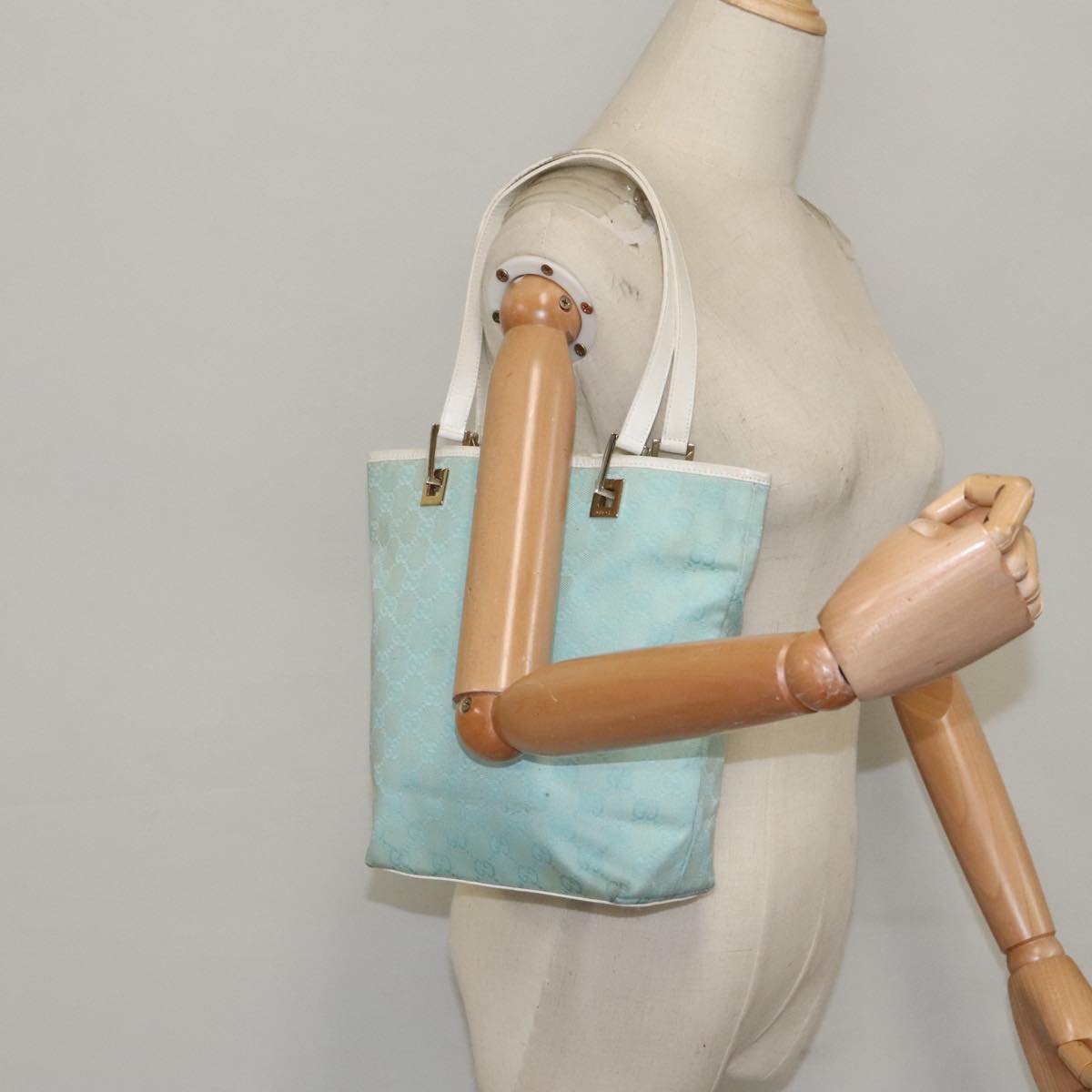 Gucci Blue Canvas Tote Bag ()