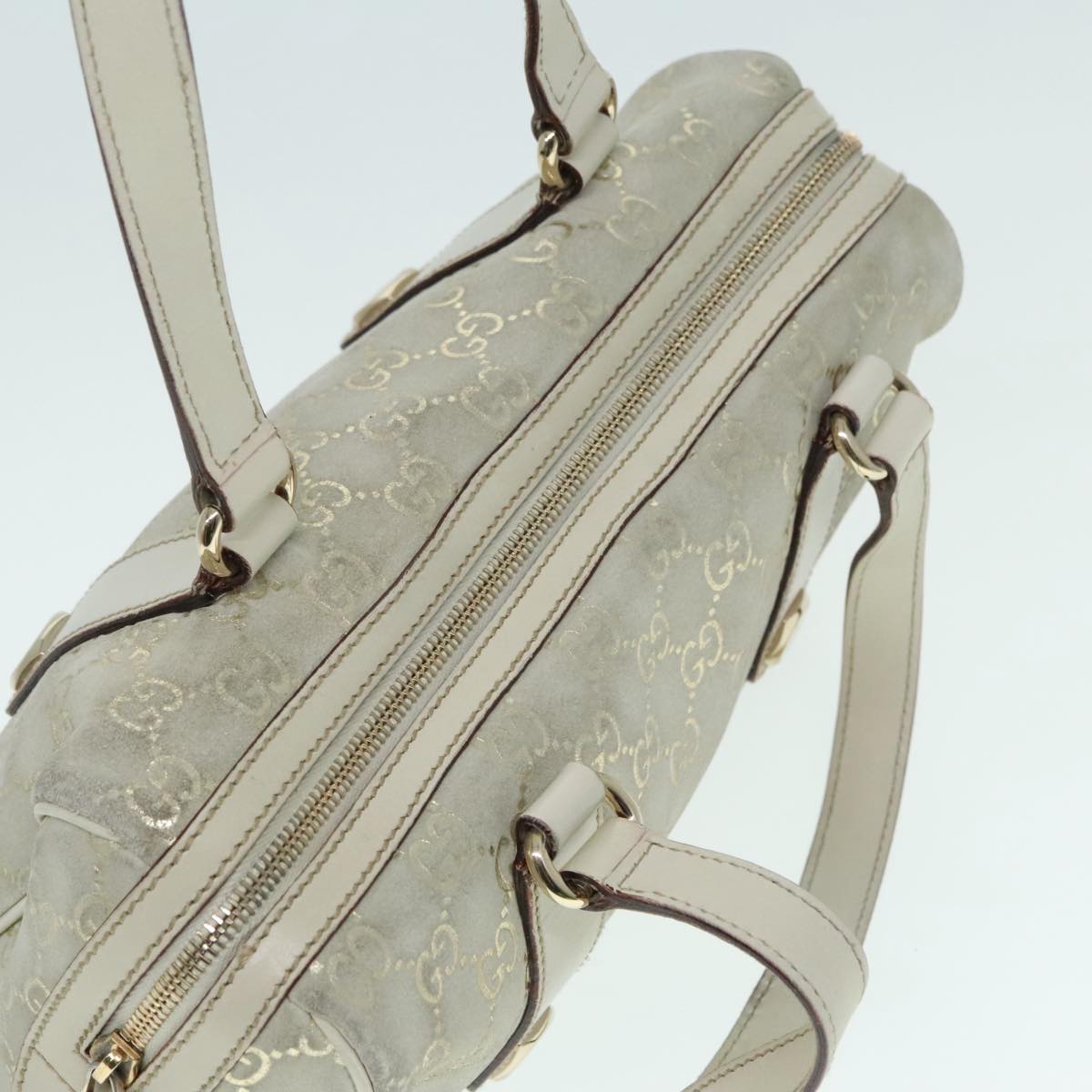 Gucci Boston Grey Canvas Handbag ()