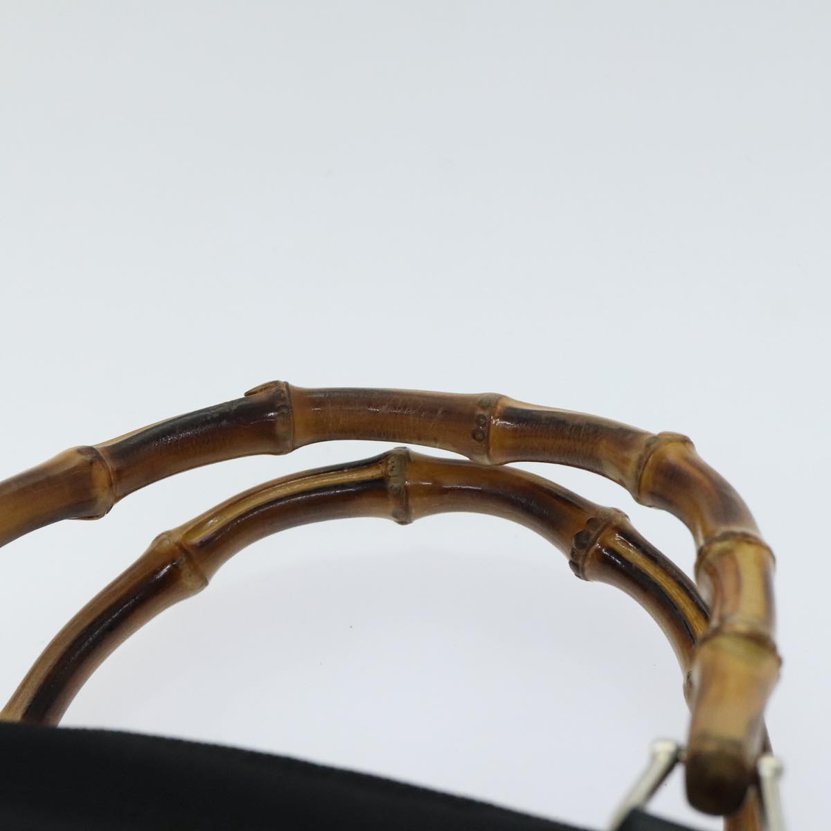 Gucci Bamboo Black Leather Handbag ()