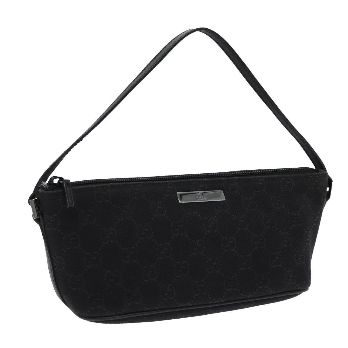 Gucci Baguette Black Canvas Clutch Bag ()