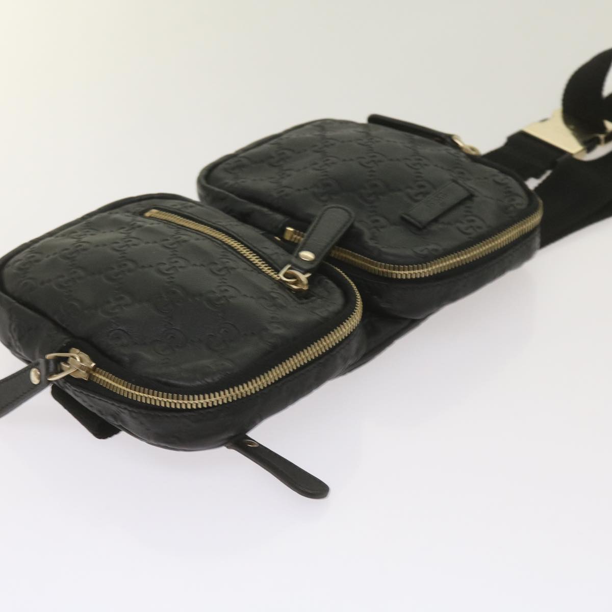 Gucci Gg Signature Black Leather Shoulder Bag ()