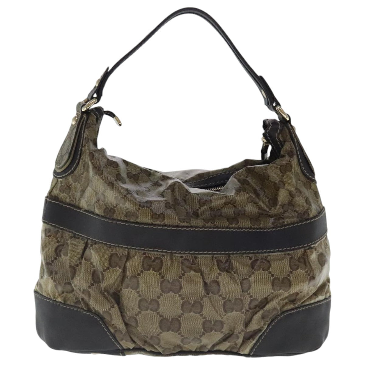 Gucci Gg Crystal Beige Canvas Shoulder Bag ()