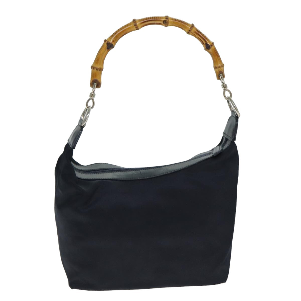 Gucci Bamboo Black Synthetic Shoulder Bag ()