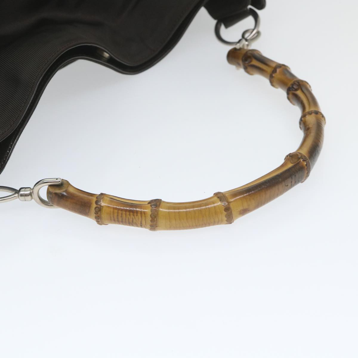 Gucci Bamboo Brown Canvas Shoulder Bag ()