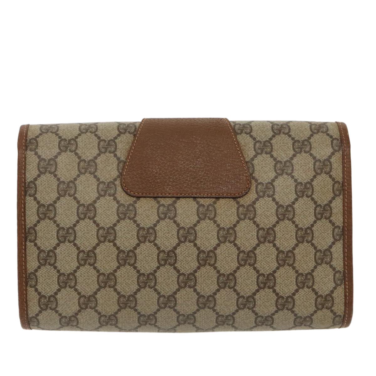 Gucci Gg Supreme Brown Canvas Clutch Bag ()