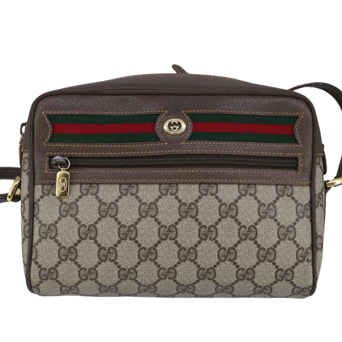 Gucci Ophidia Beige Canvas Shoulder Bag ()