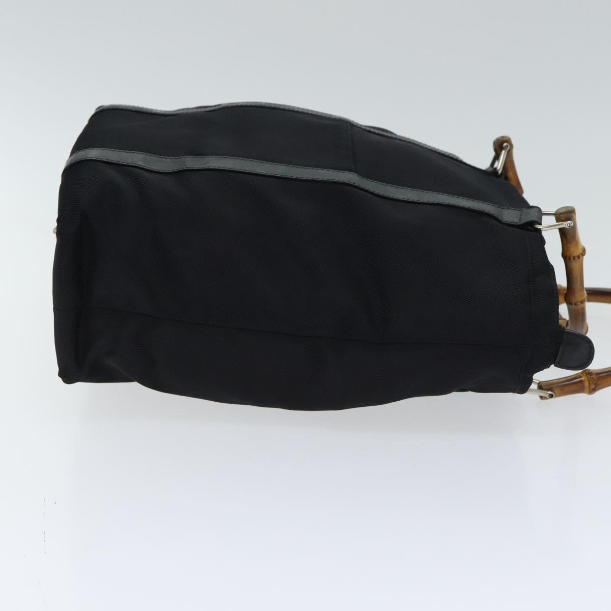 Gucci Bamboo Black Leather Handbag ()