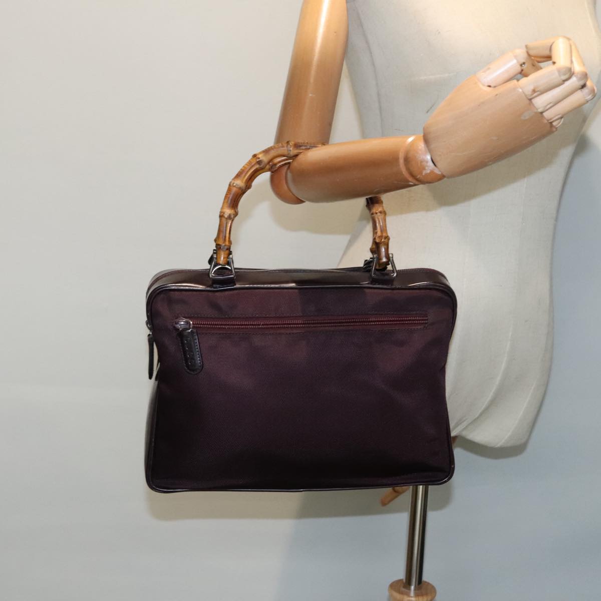 Gucci Bamboo Brown Synthetic Handbag ()