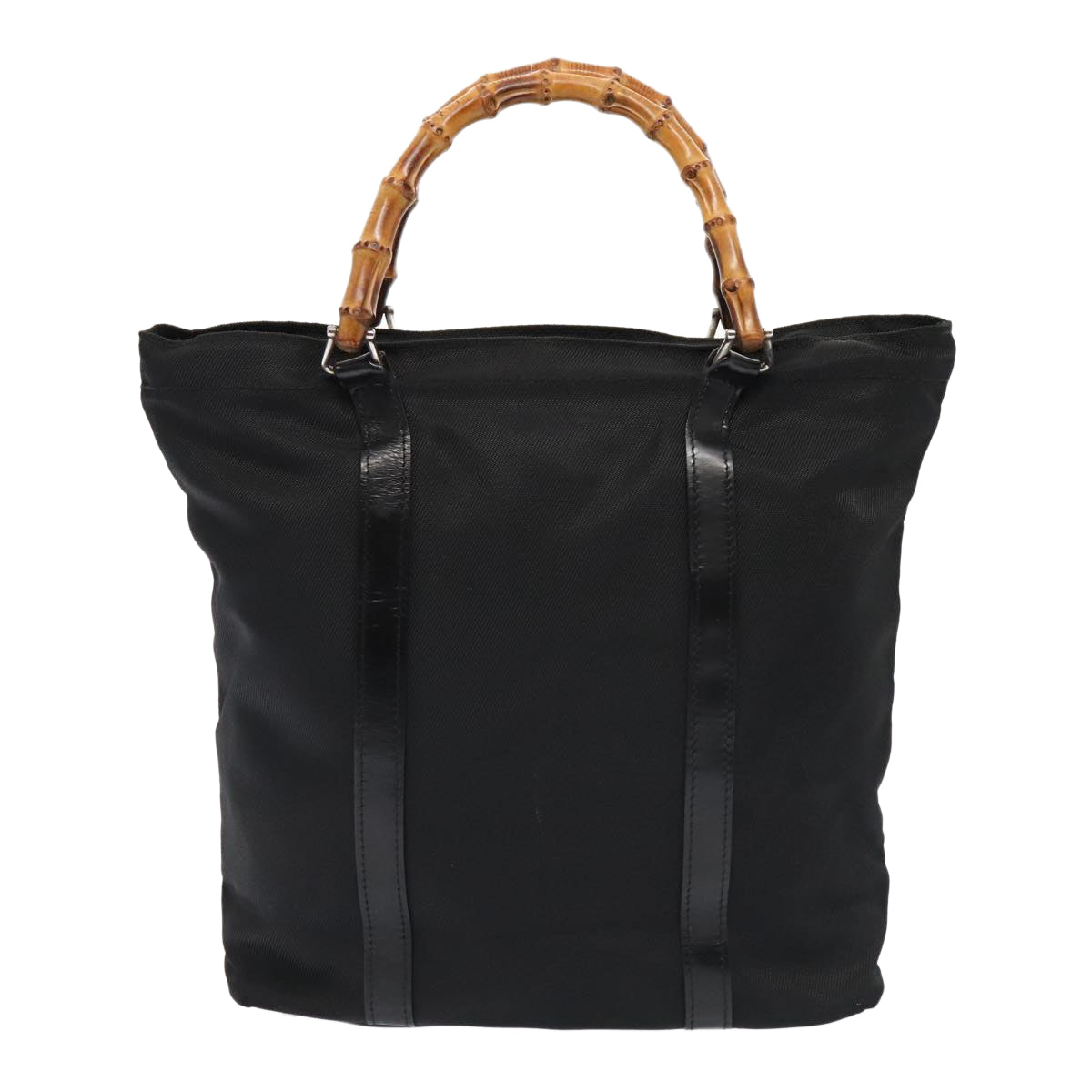 Gucci Bamboo Black Synthetic Handbag ()
