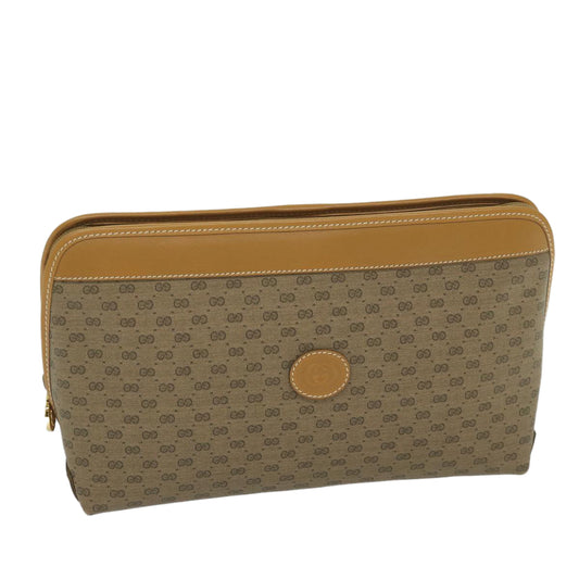 Gucci Beige Canvas Clutch Bag ()