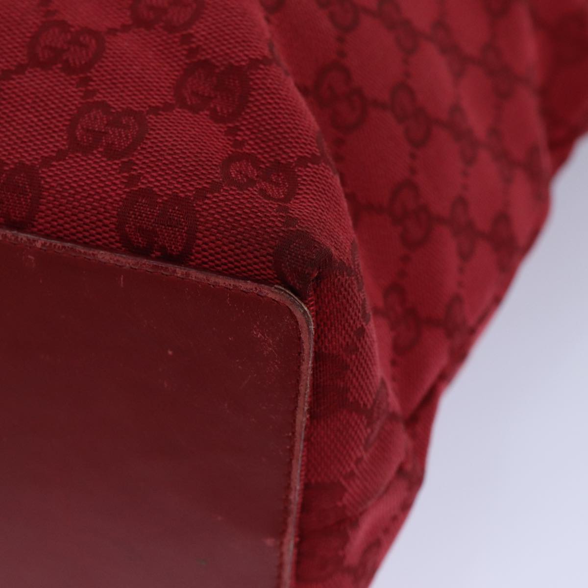 Gucci Gg Canvas Red Canvas Tote Bag ()