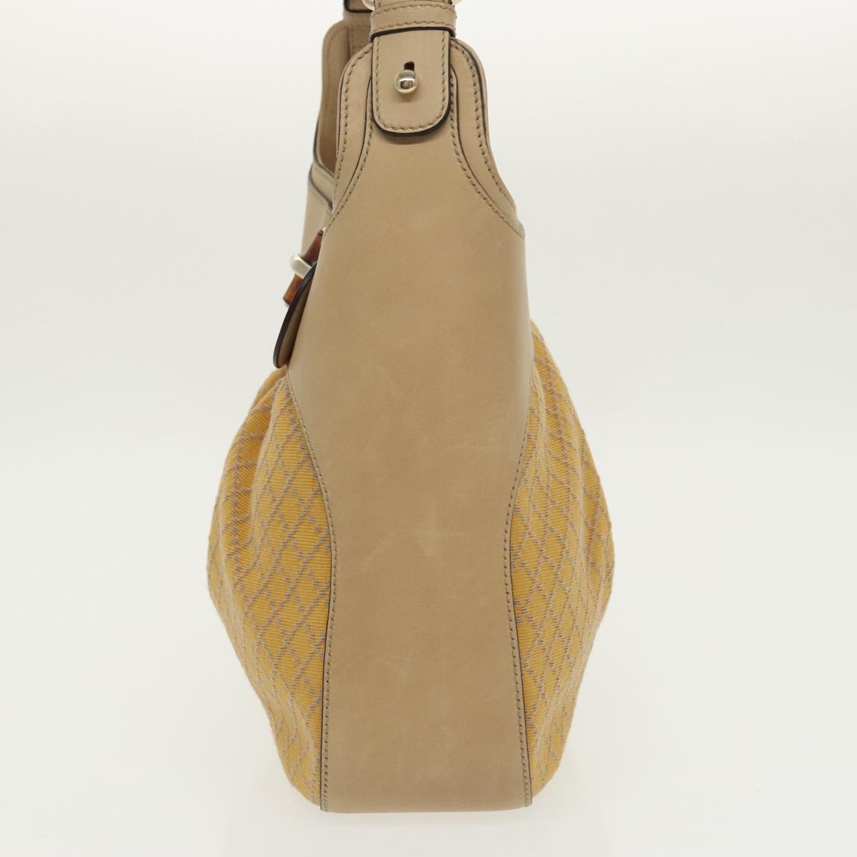 Gucci Bamboo Beige Canvas Shoulder Bag ()