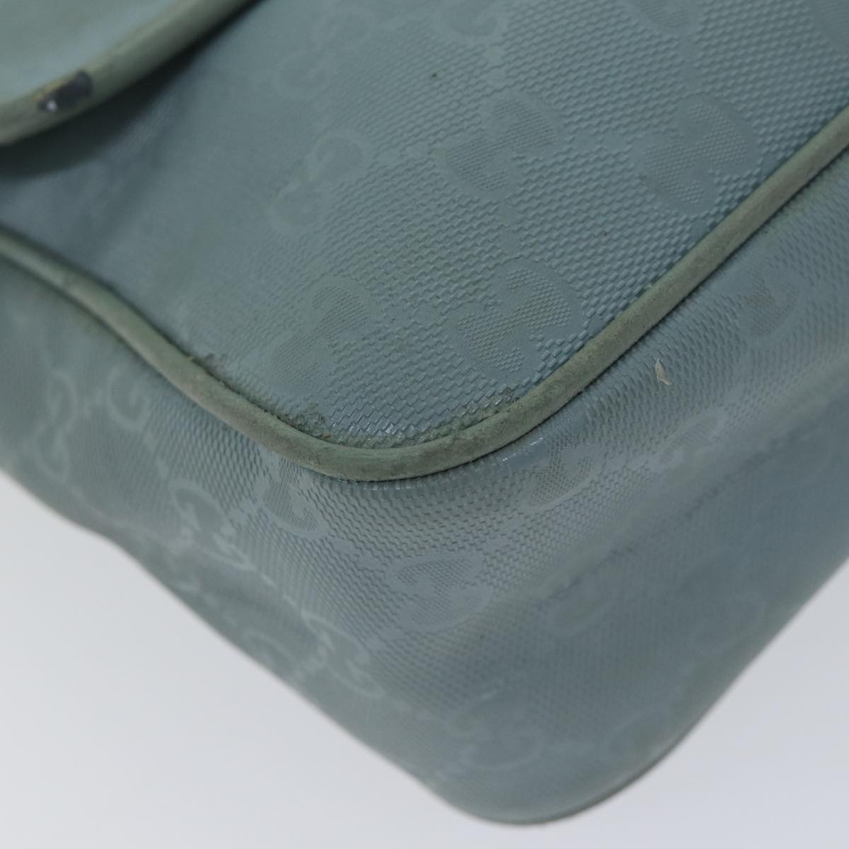 Gucci Gg Canvas Blue Canvas Shoulder Bag ()