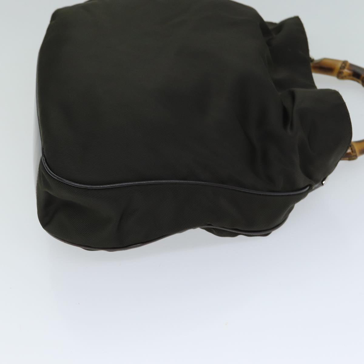 Gucci Bamboo Khaki Synthetic Handbag ()