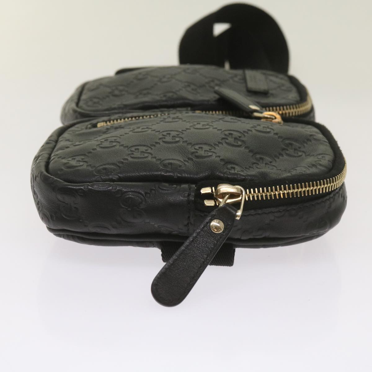 Gucci Gg Signature Black Leather Shoulder Bag ()