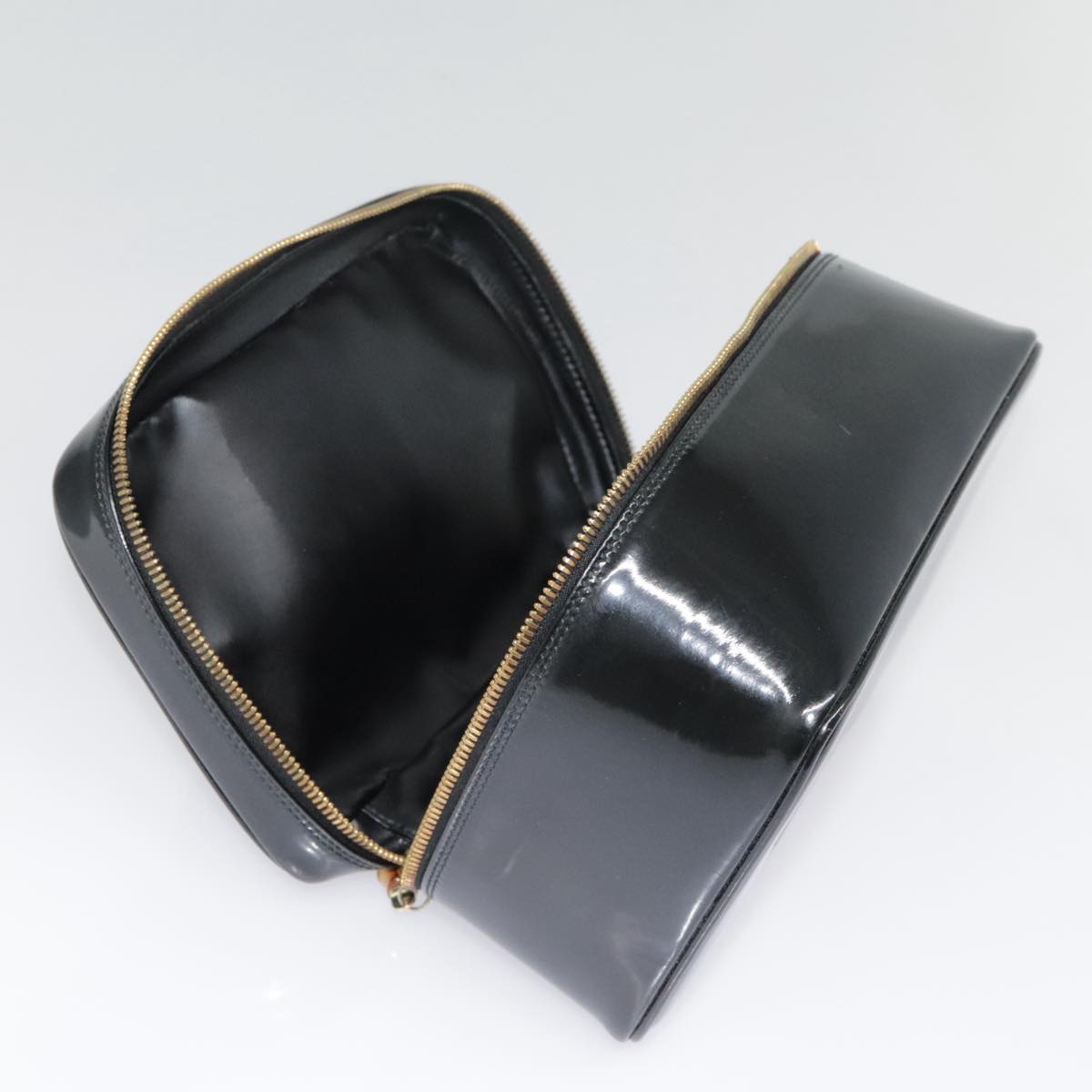Gucci Bamboo Black Patent Leather Clutch Bag ()